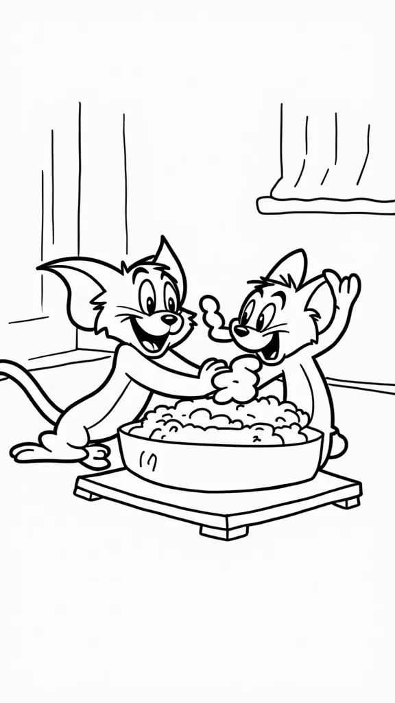 printable coloring pages tom and jerry